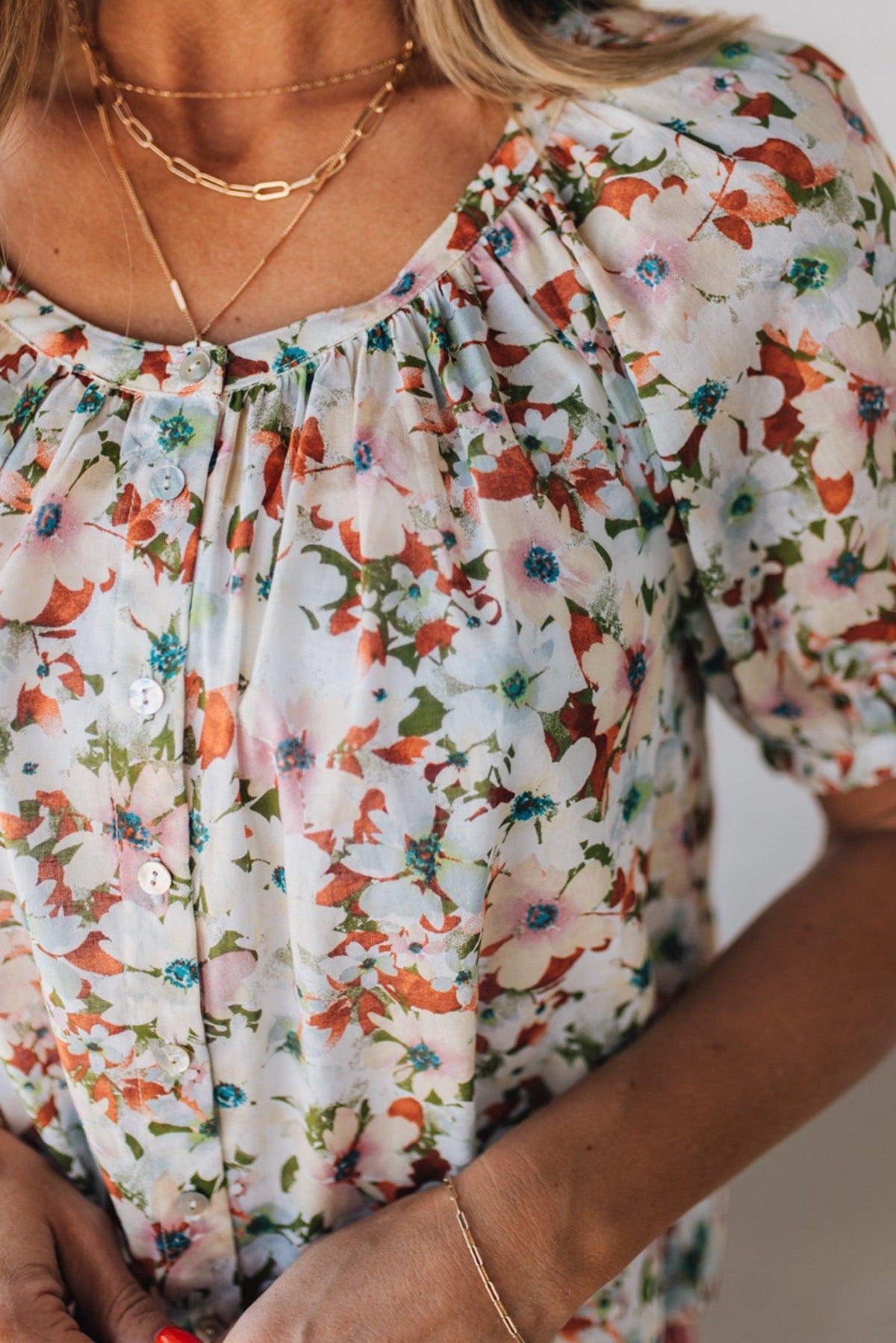 Garden Goddess Flowy Floral Top