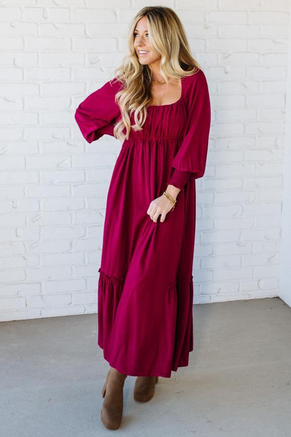 Gathered Empire Waist Maxi