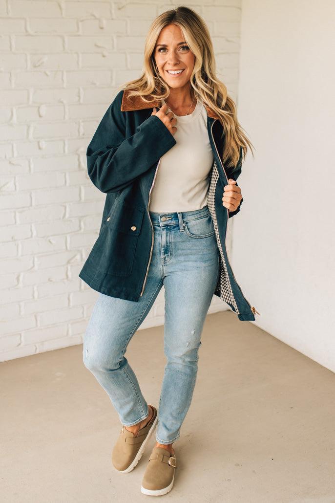 Gingham Lined Chore Jacket