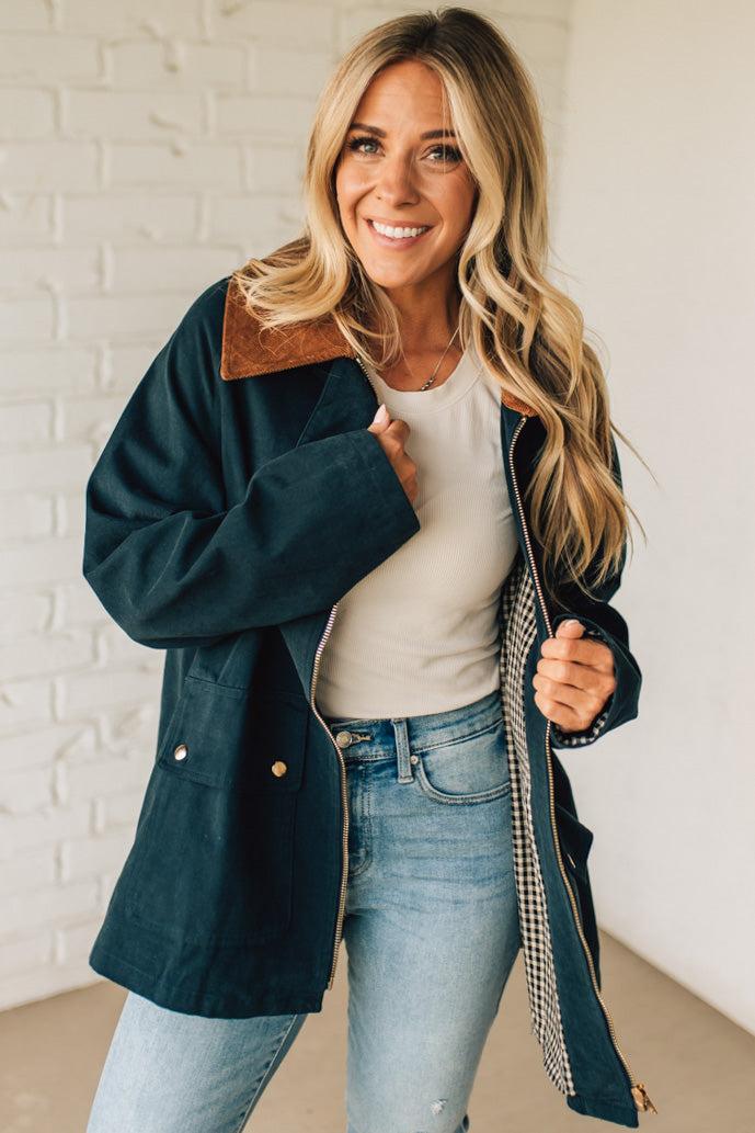 Gingham Lined Chore Jacket