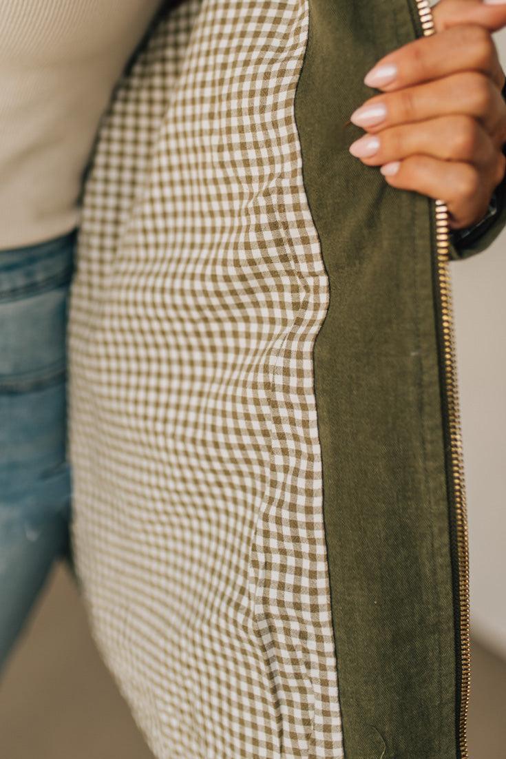 Gingham Lined Chore Jacket
