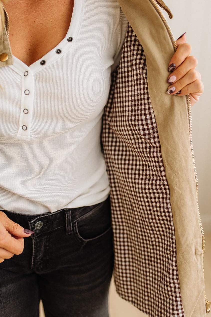 Gingham Lined Chore Jacket
