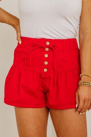 Gracey Twill Pintuck Shorts - SO ME