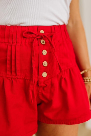 Gracey Twill Pintuck Shorts - SO ME