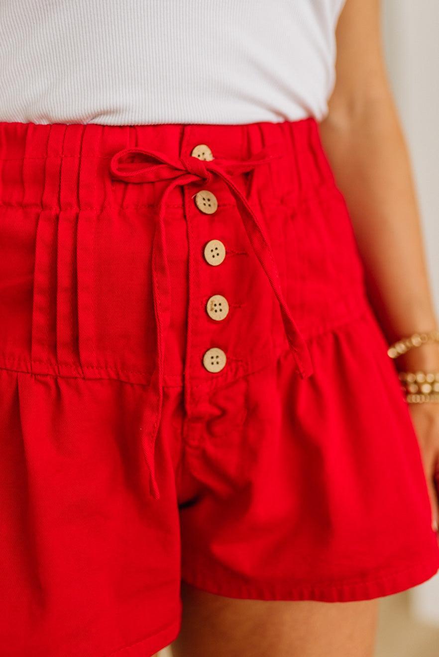 Gracey Twill Pintuck Shorts - SO ME