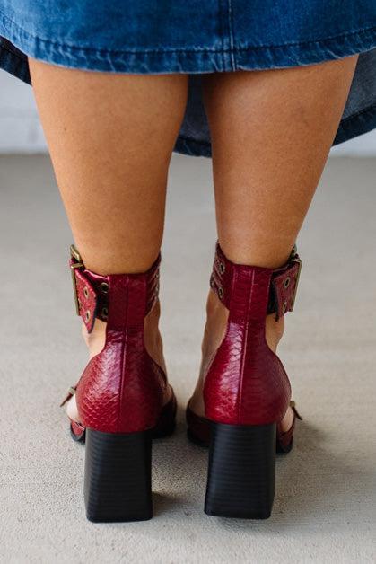 Gracie Pointed Toe Grommet Detail Heels