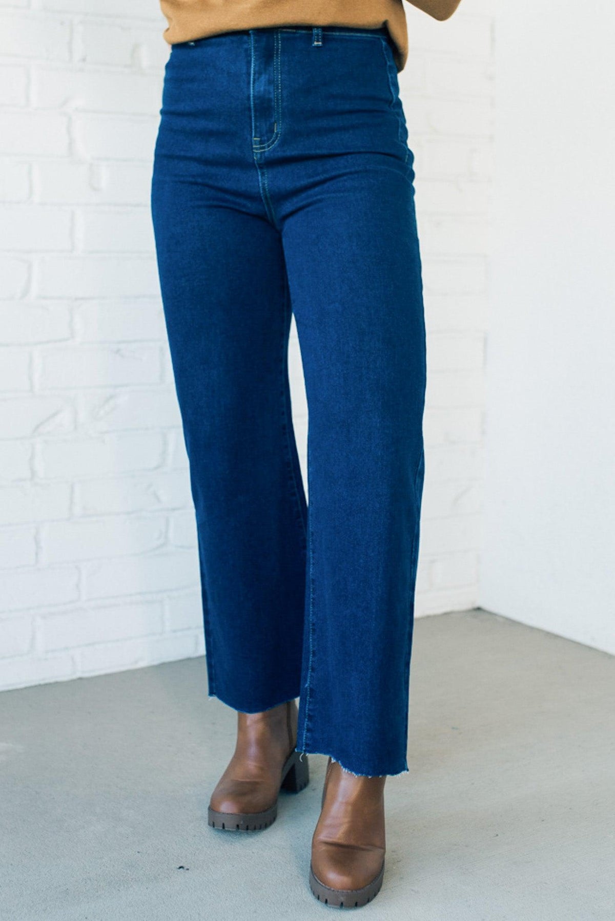 Greta High Rise Wide Leg Pants | Denim - ANNIEWEAR