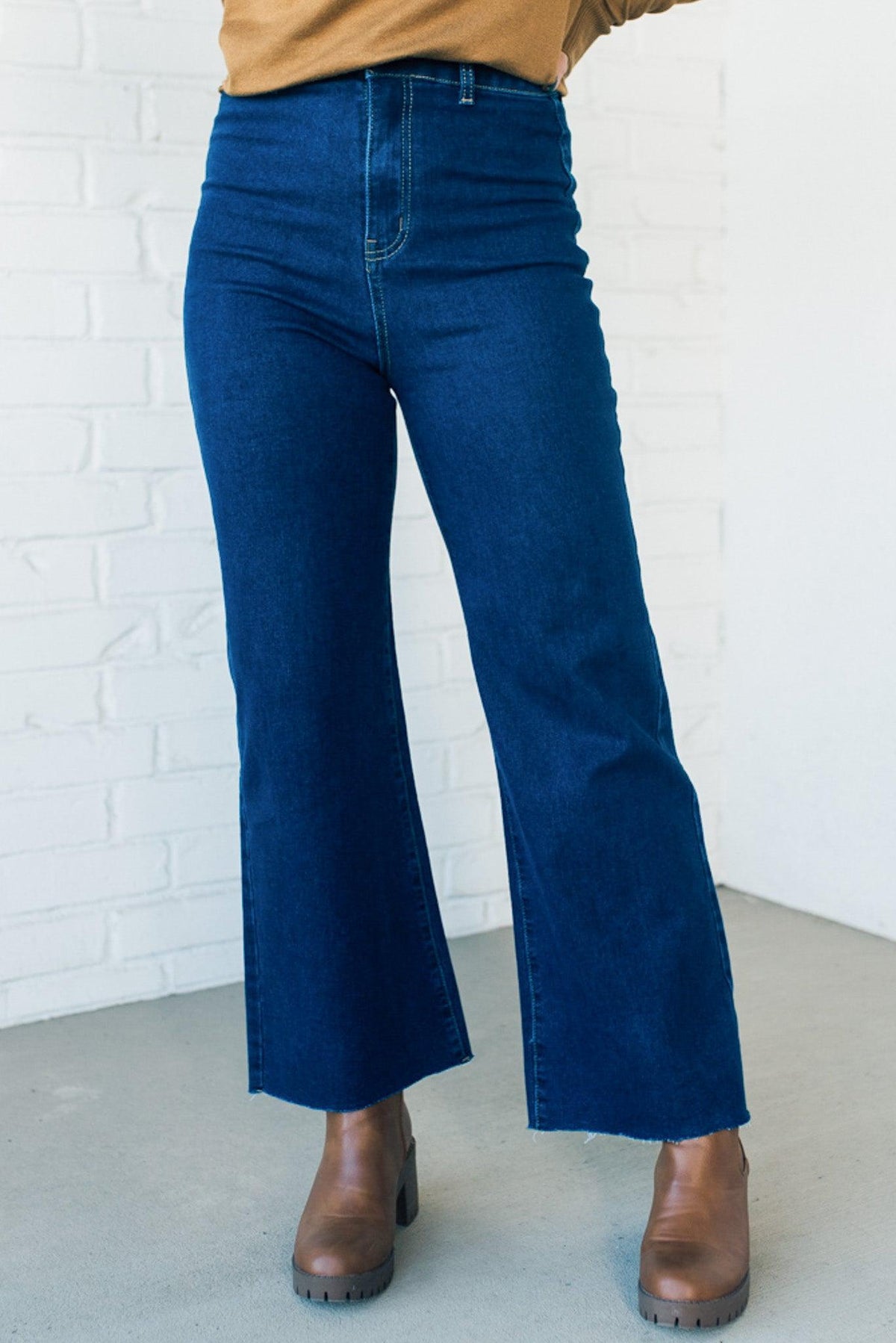 Greta High Rise Wide Leg Pants | Denim - ANNIEWEAR