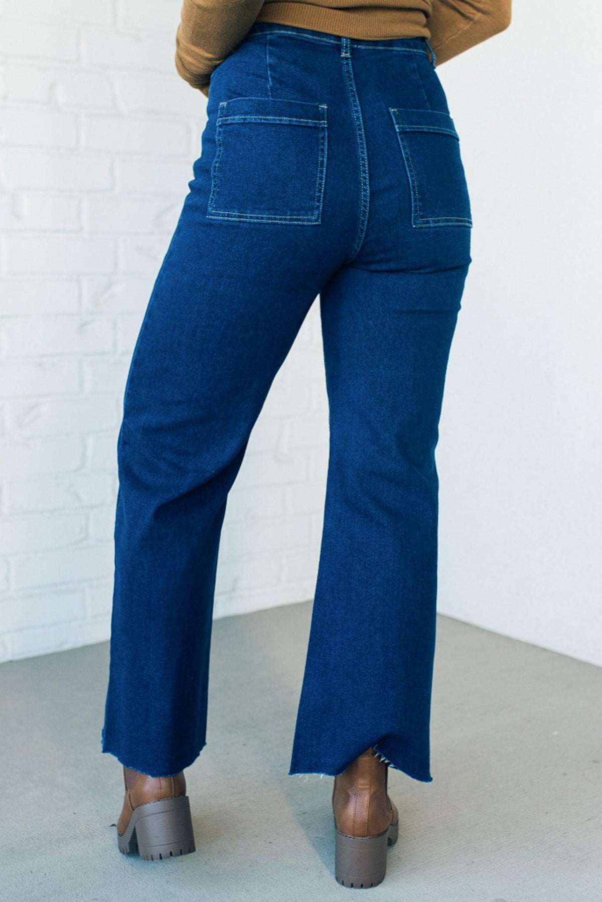 Greta High Rise Wide Leg Pants | Denim - ANNIEWEAR