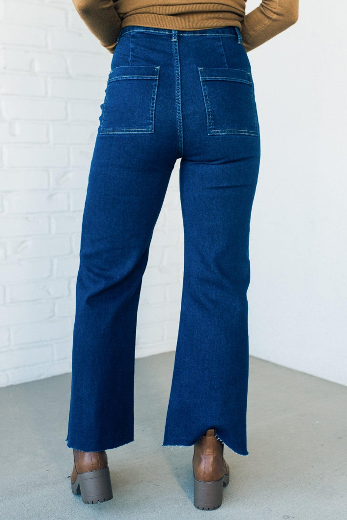 Greta High Rise Wide Leg Pants | Denim - ANNIEWEAR