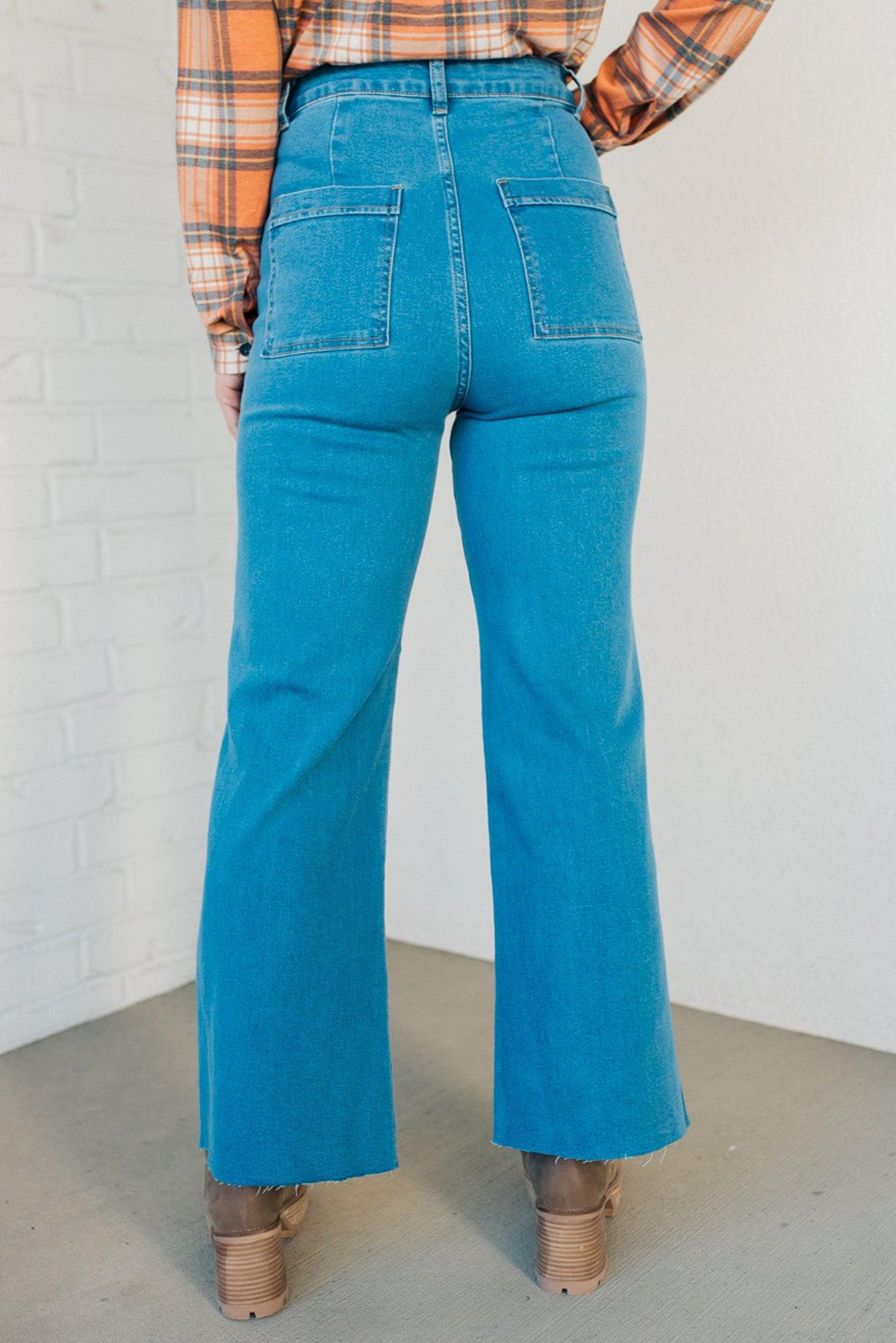 Greta High Rise Wide Leg Pants | Denim - ANNIEWEAR