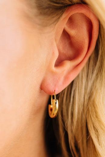 Half Circle Huggie Hoops