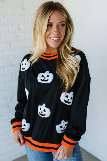 Halloween Trim Jack'O Pullover