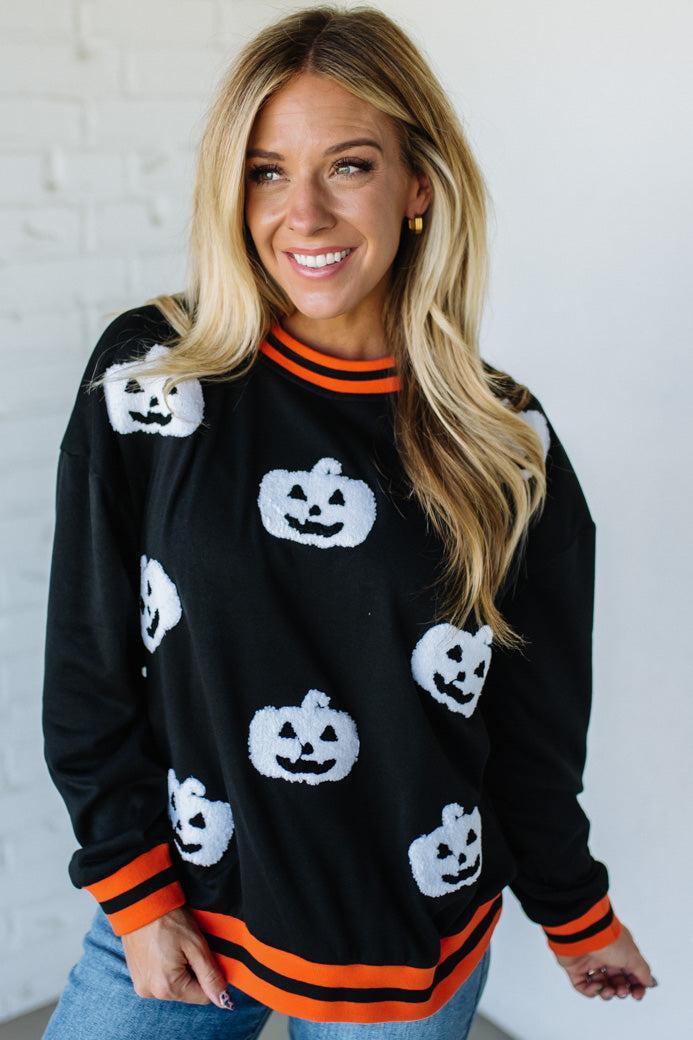 Halloween Trim Jack'O Pullover