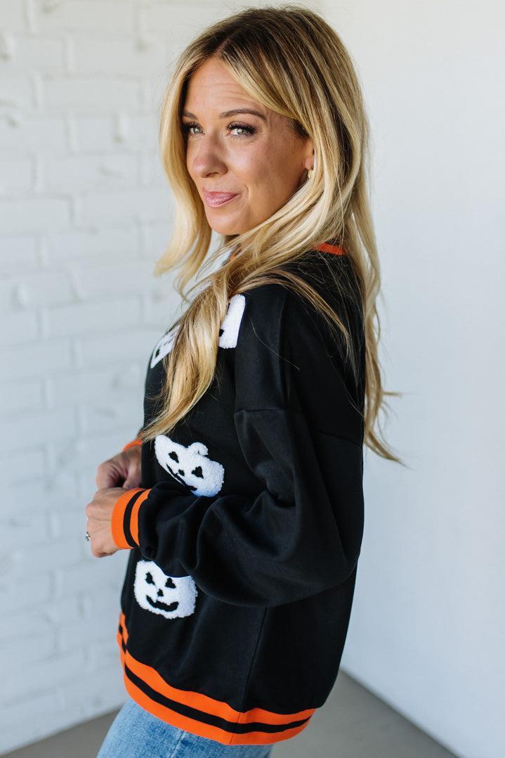 Halloween Trim Jack'O Pullover