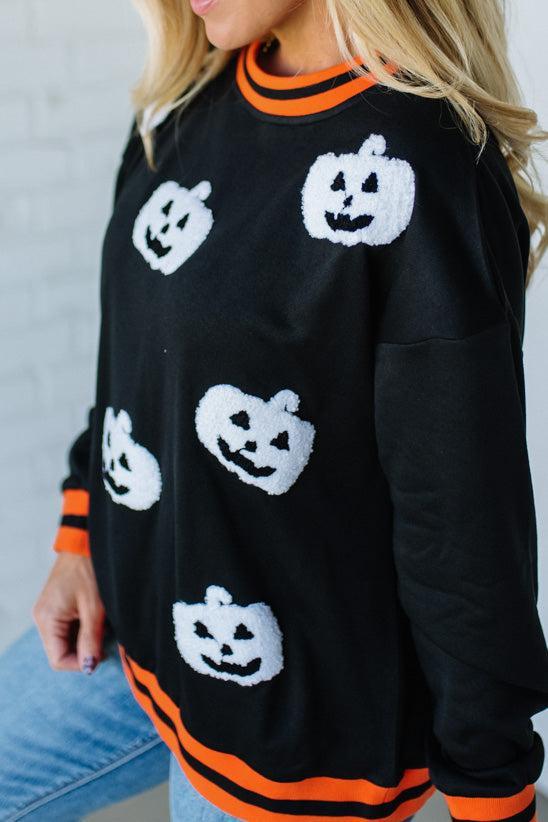 Halloween Trim Jack'O Pullover