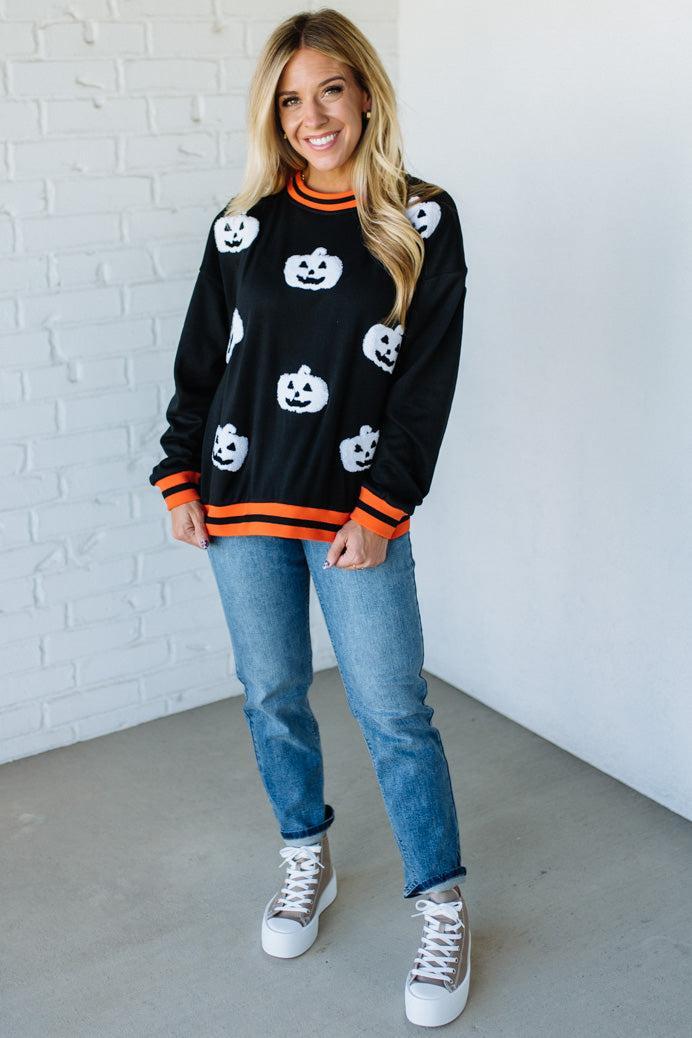 Halloween Trim Jack'O Pullover
