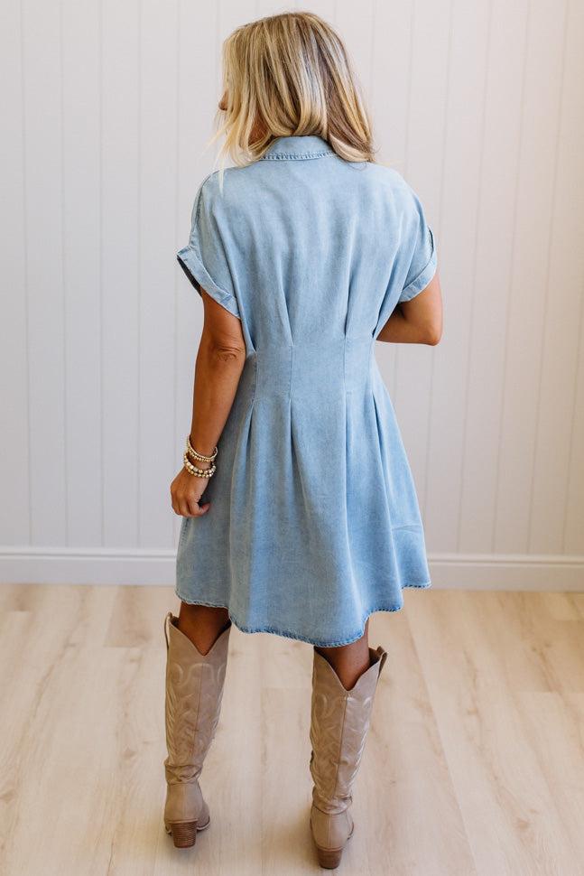 Heather Pleated Waist Mini Dress