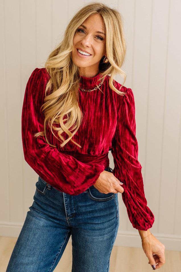 Holiday Vibe Velvet Top