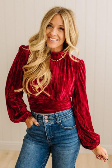 Holiday Vibe Velvet Top