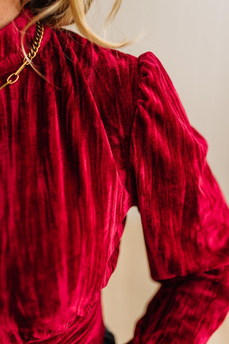 Holiday Vibe Velvet Top