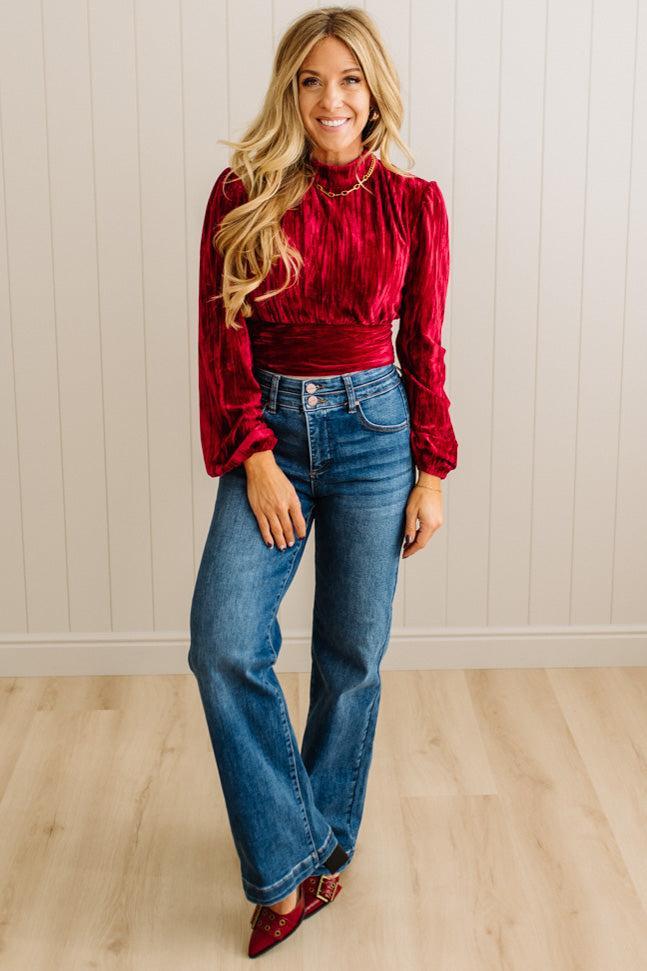 Holiday Vibe Velvet Top