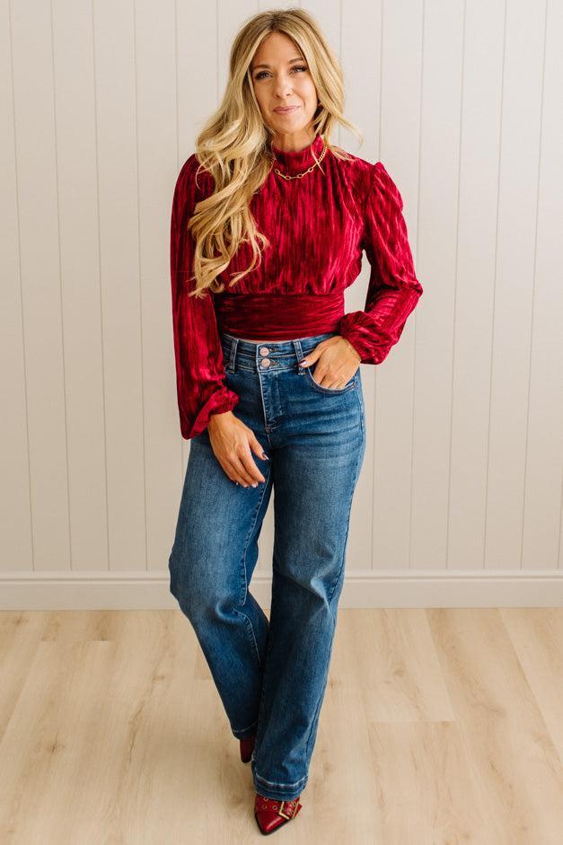 Holiday Vibe Velvet Top