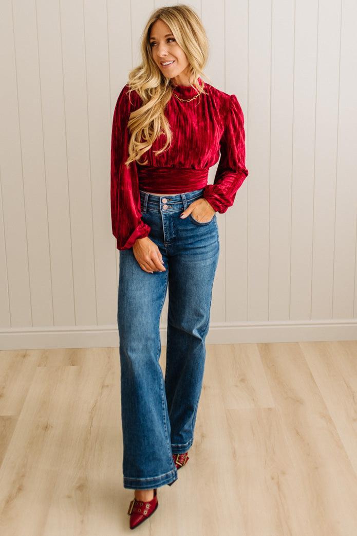 Holiday Vibe Velvet Top
