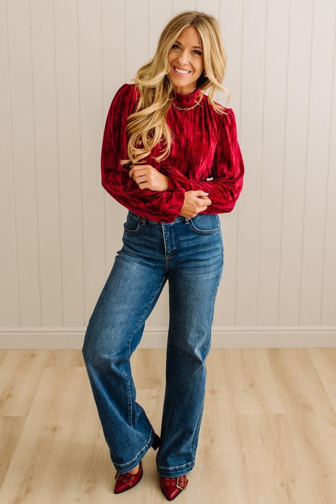 Holiday Vibe Velvet Top
