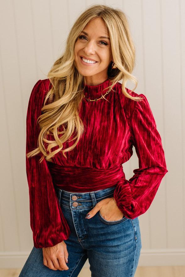 Holiday Vibe Velvet Top