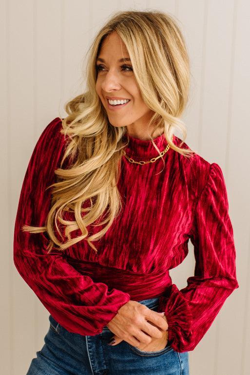 Holiday Vibe Velvet Top