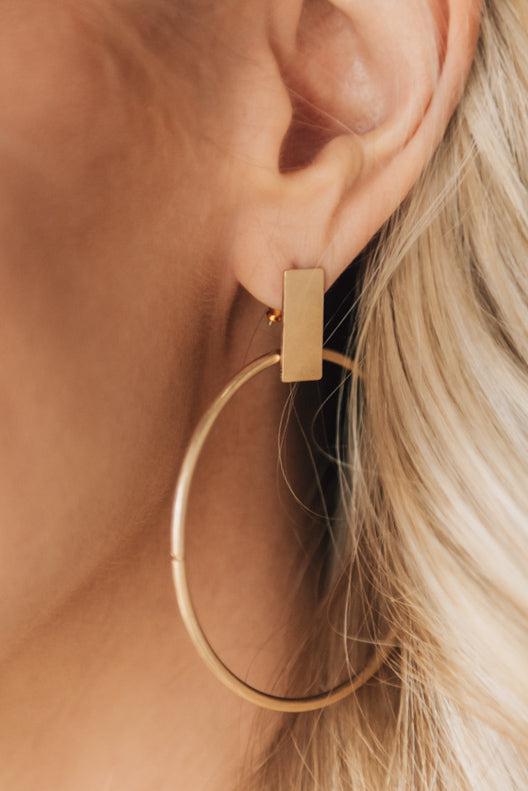Hoop + Bar Earrings