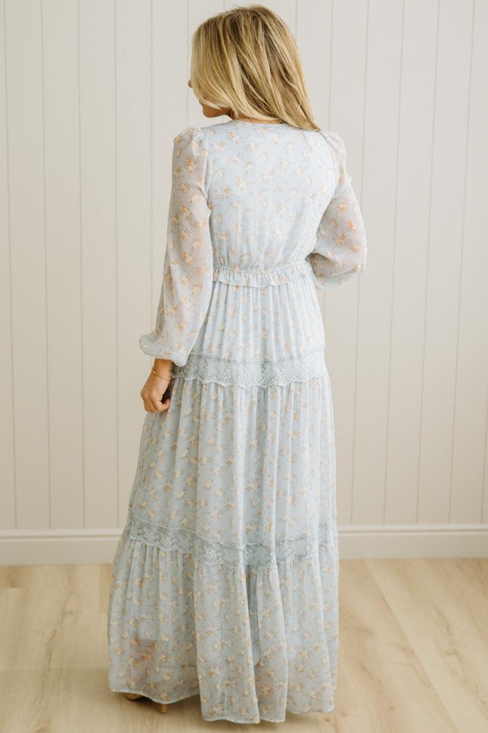 Irina Floral Lace Paneled Maxi