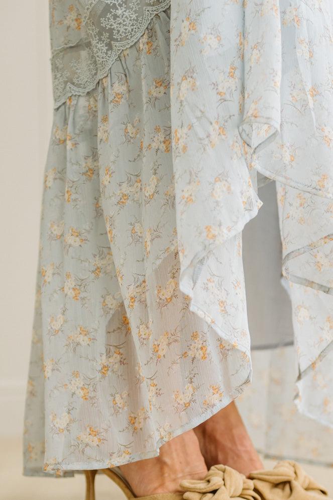 Irina Floral Lace Paneled Maxi