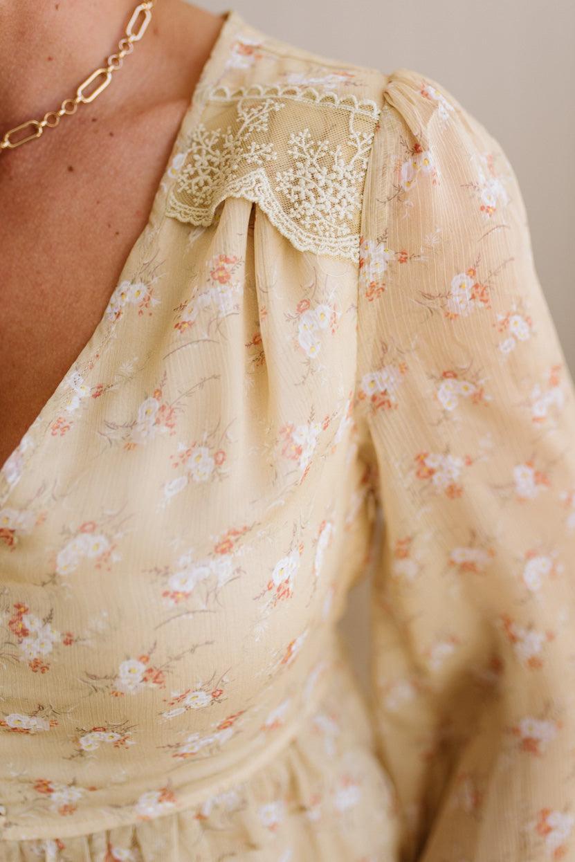 Irina Floral Lace Paneled Maxi