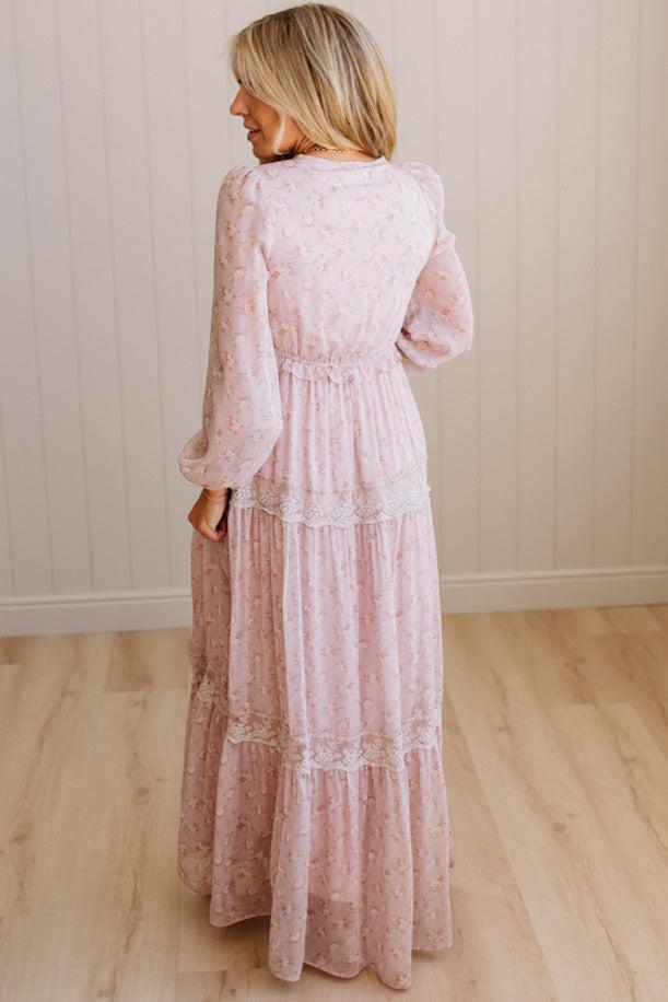 Irina Floral Lace Paneled Maxi