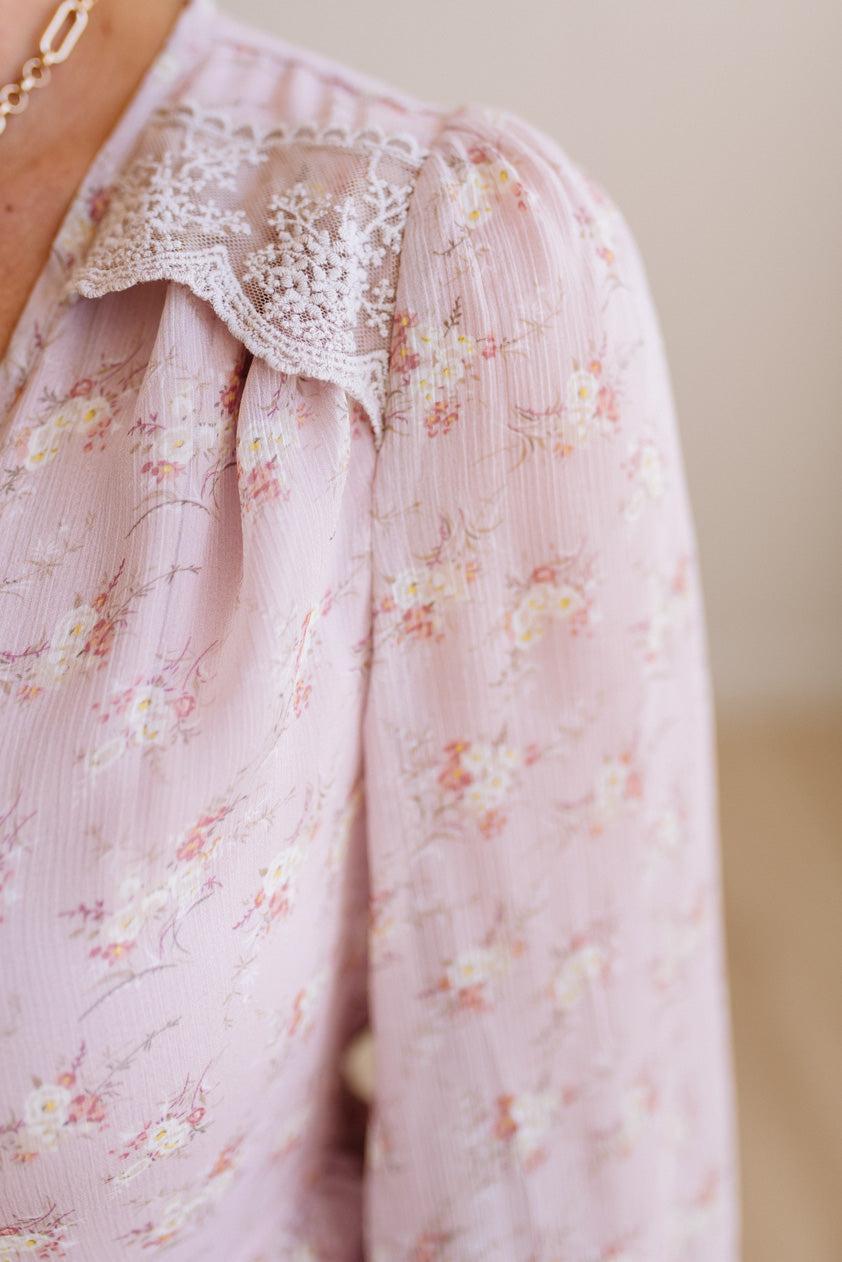 Irina Floral Lace Paneled Maxi