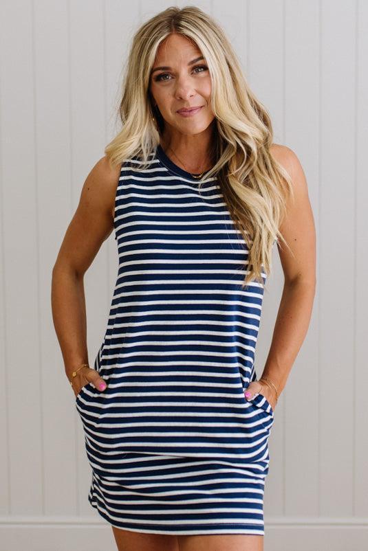 Jamie Striped Tank Shift Dress