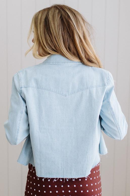 Jen Denim Cropped Shacket