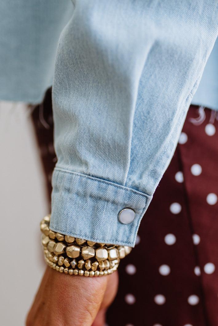 Jen Denim Cropped Shacket