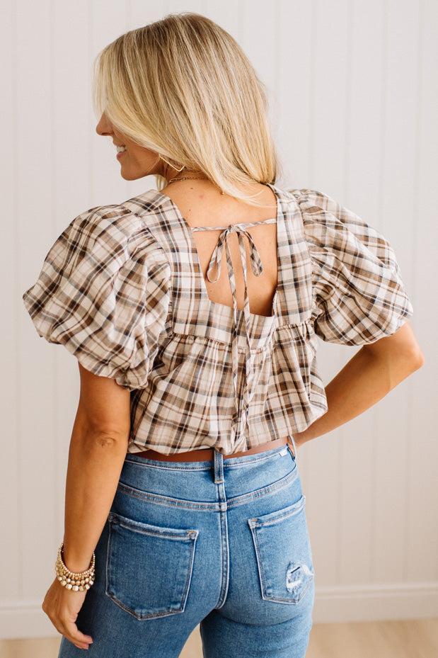 Jenna Button Down Squared Neck Top