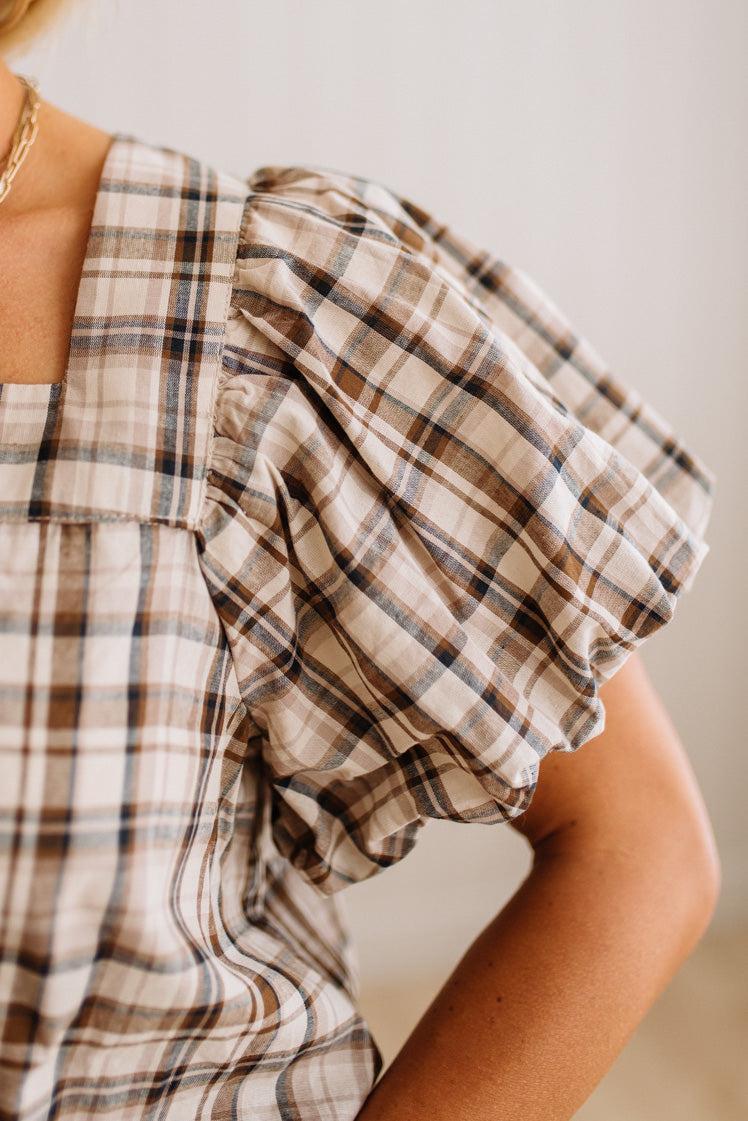 Jenna Button Down Squared Neck Top