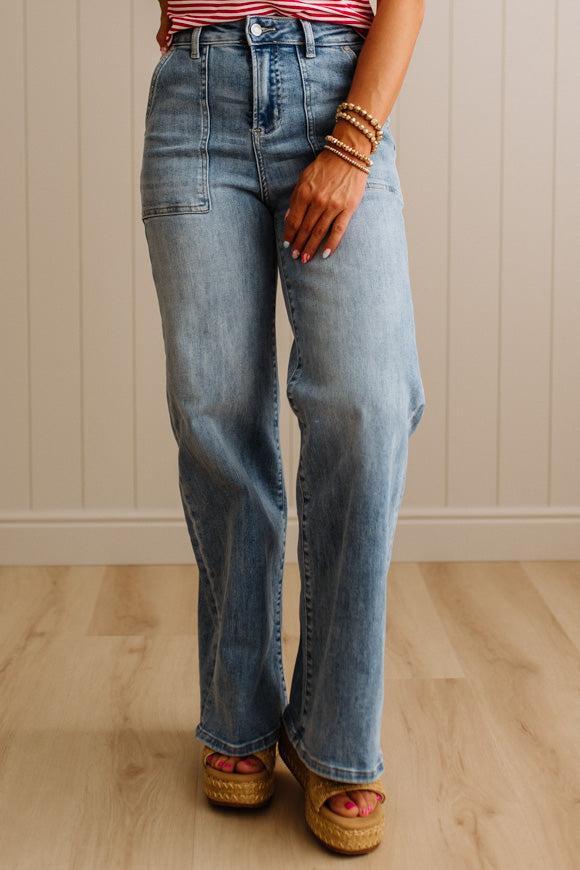 Jenna High Rise Straight Leg Jeans - ANNIEWEAR