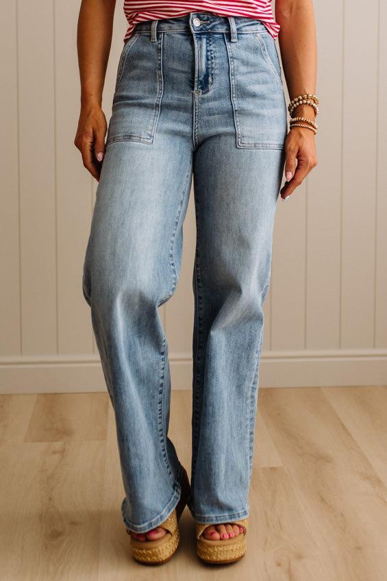 Jenna High Rise Straight Leg Jeans - ANNIEWEAR