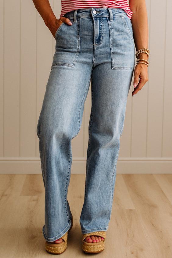 Jenna High Rise Straight Leg Jeans - ANNIEWEAR