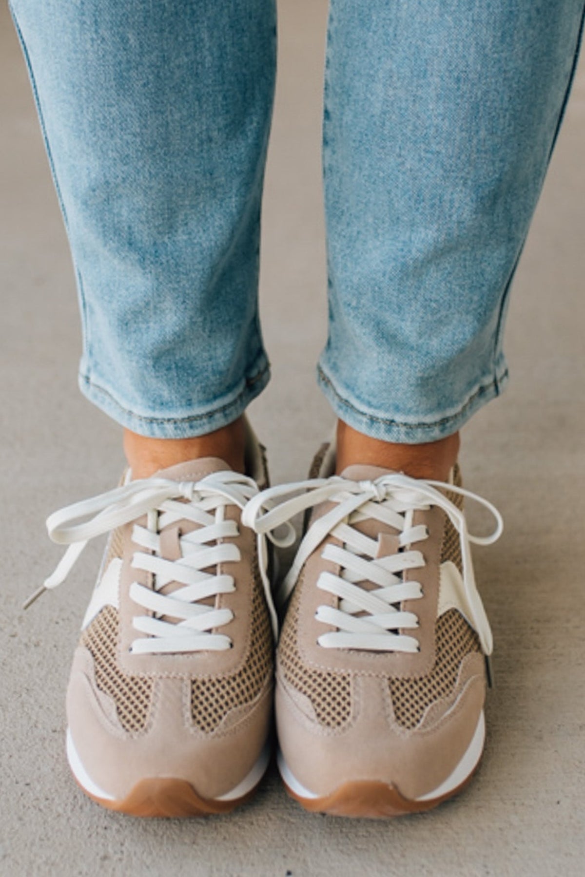 Jenna Mesh Sneakers | Camel