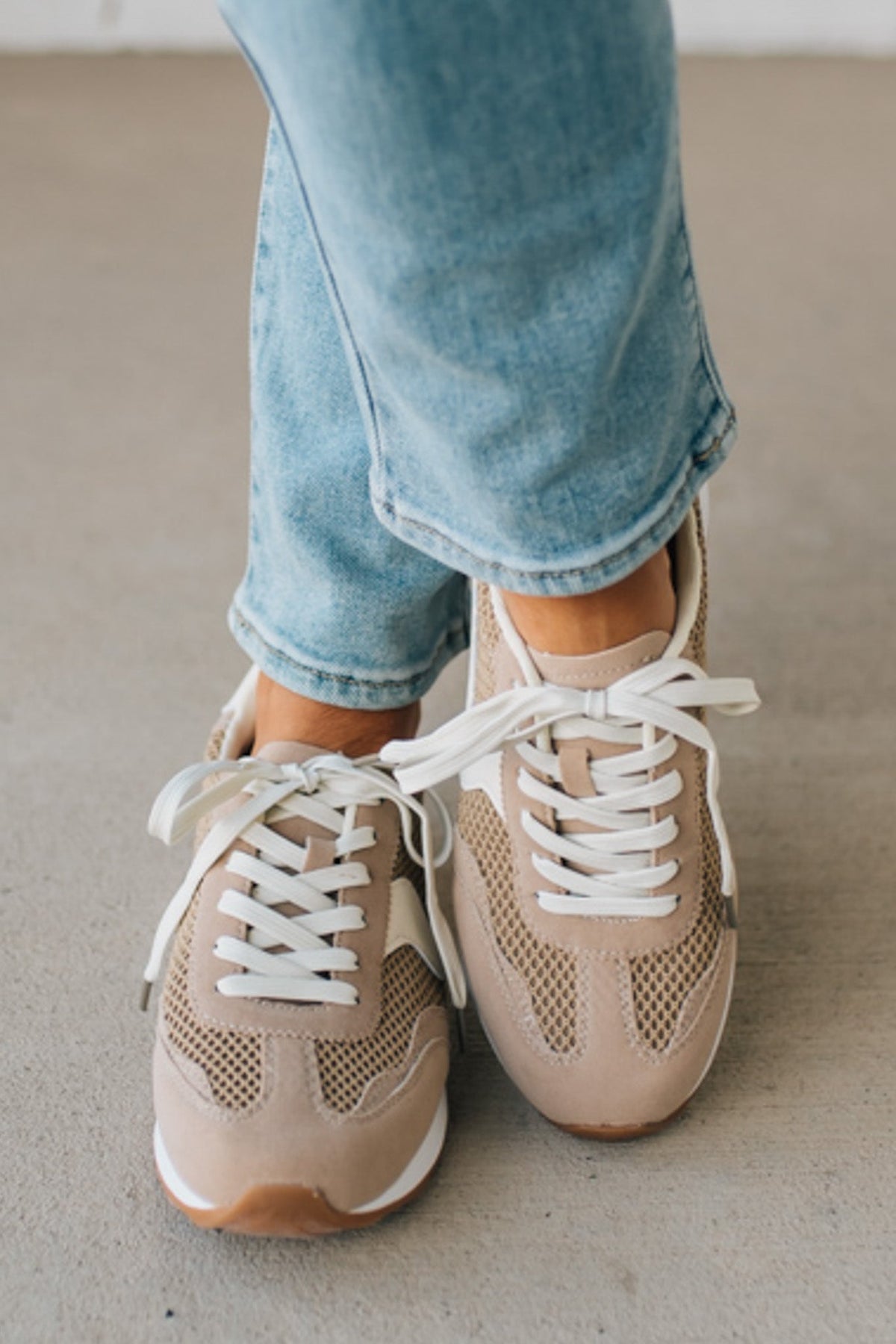Jenna Mesh Sneakers | Camel