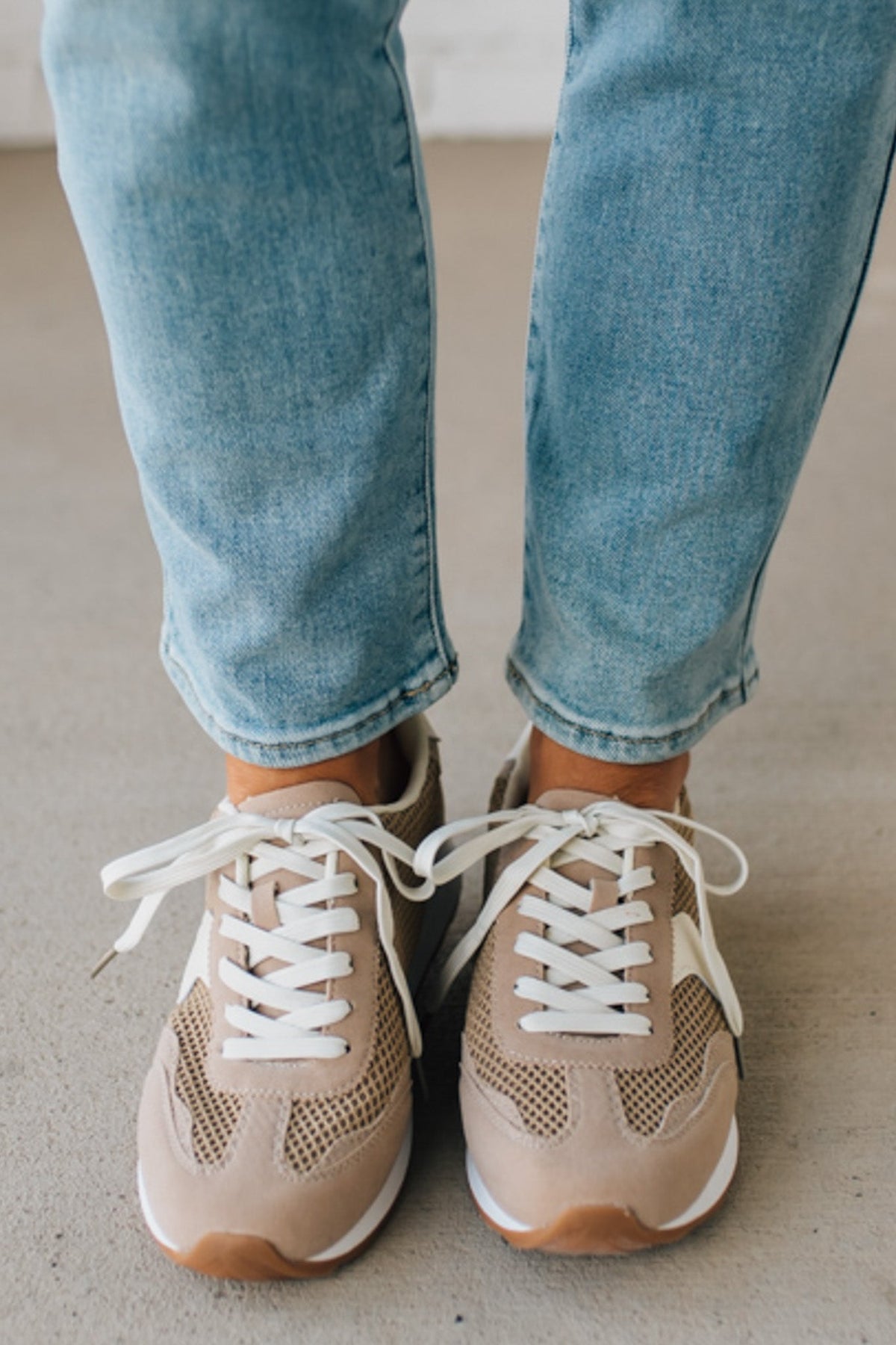 Jenna Mesh Sneakers | Camel