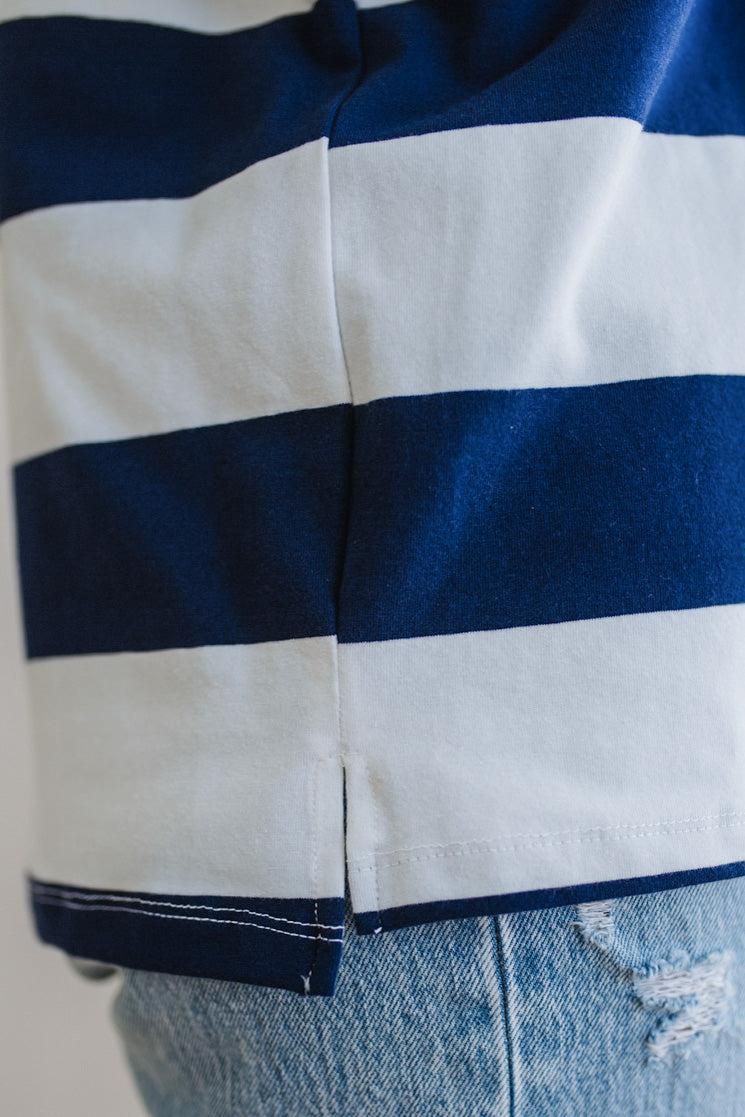 Jess Wide Stripe Polo Top
