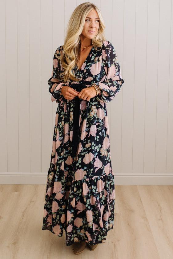 Jessi Floral V-Neck Maxi Dress